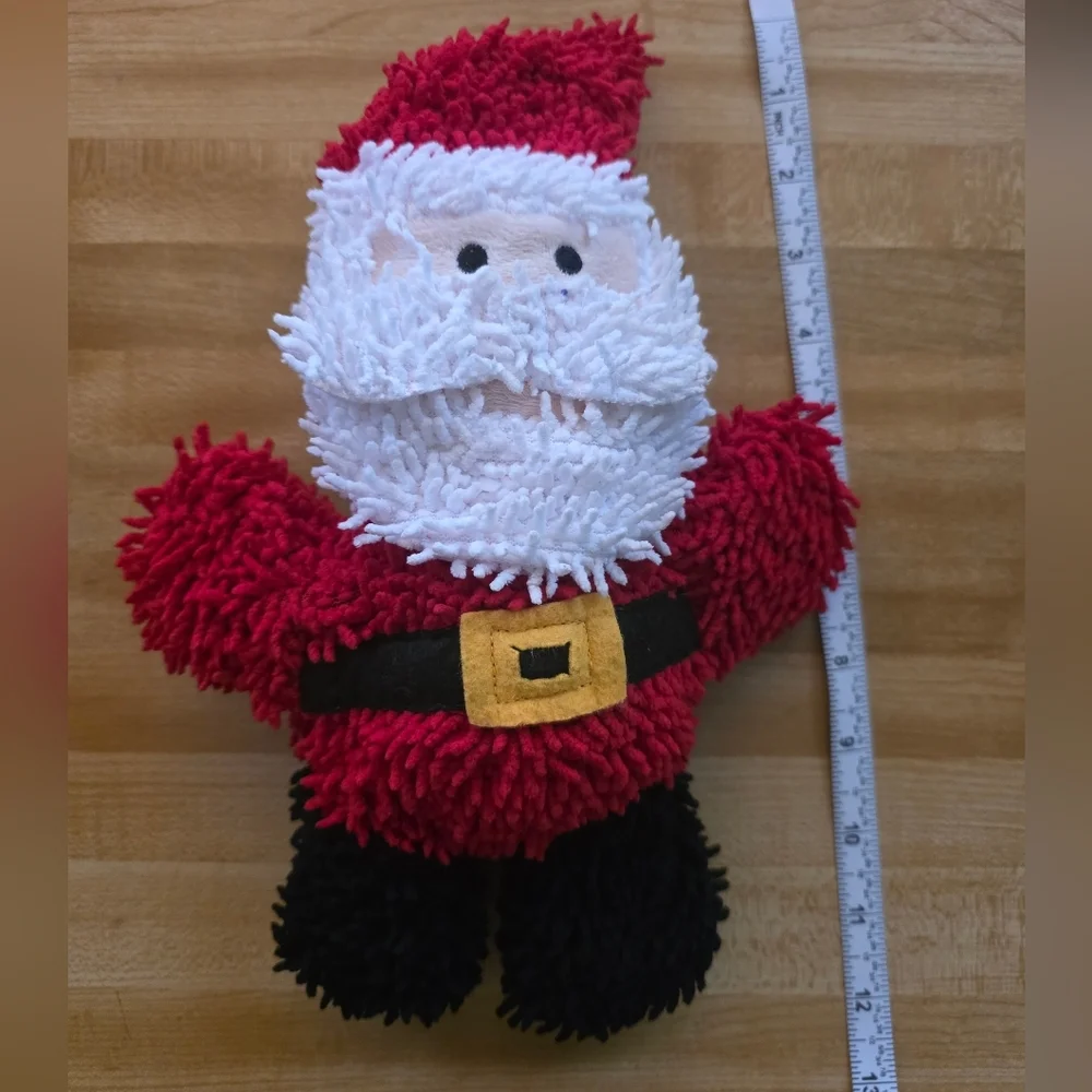 Santa Dog Toy Festive Tuffy Microfiber Ball #DGT8